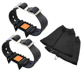 초경량 아이젠 2p + 숏스패츠 2p세트, 블랙