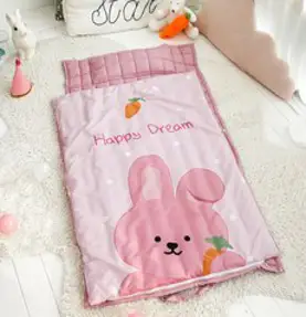 아이자리 크리미워싱 자수누빔 애착 어린이집 낮잠이불 세트, 무무레몬