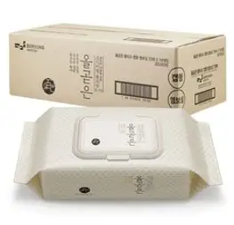 올곧은 엠보싱 유아물티슈 캡형, 70매, 10개