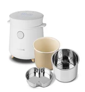 미니쿡 미니 저당 전기밥솥 1~3인용, EDC-600(퓨어화이트)