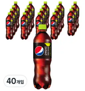 펩시 제로 슈거 라임향, 500ml, 40개