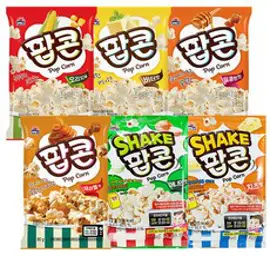 사조 전자레인지용 팝콘(오리지날2+버터2+달콤2+카라멜2+SHAKE치즈2+SHAKE어니언2) 총 12개