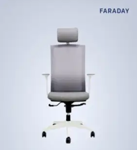 패러데이 메쉬 사무용 학생 컴퓨터 공부 의자, 그레이 - 기본구성, 중심봉 S, 고정 팔걸이