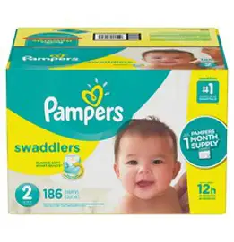 Pampers 미국 팸퍼스 스와들러 기저귀 2단계 5~8kg 186개 Swaddlers Soft & Absorbent Diapers Size 2