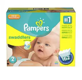 Pampers Swaddlers 팸퍼스 스와들러 베이비 밴드 기저귀 2단계 162개입, 1개
