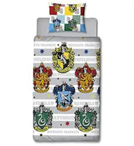 해리 포터 4개의 기숙사 문장 호그와트 이불 커버 + 베개 커버 세트 싱글 4062 []