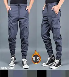 [댄디몰] 남자 조거팬츠 기모 카고바지 스판겨울바지