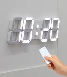 무아스 3D LED벽시계 빅플러스, 화이트