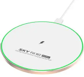 스카이 필 W2 아이언 플러스 15W 고속 무선 충전기 스카이-W2P, 화이트 + 골드, 1개