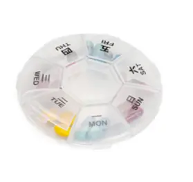 1+1 휴대용 7일7칸 약통 요일별 일주일 약 케이스 약케이스 비타민 영양제 여행용, 상품선택, 1세트, 1세트