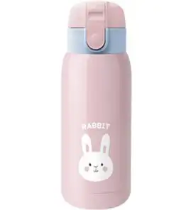 COUP 스테인레스 원터치 애니멀 보온보냉텀블러, 핑크, 350ml