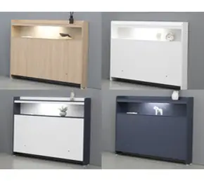 LED조명 선반 침대헤드보드 슈퍼싱글 퀸, 네이비화이트