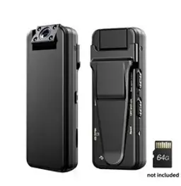 BOBLOV-A21 휴대용 디지털 미니 바디 카메라 180 ° 회전 렌즈 HD1080P 웨어러블 8 시간 녹화 자석 소형, 05 Camera 64GB