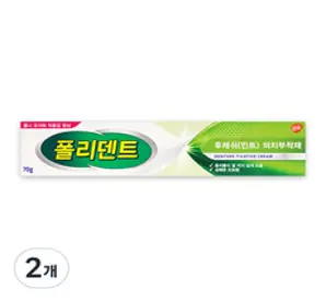 글락소스미스클라인 후레쉬 민트 의치 부착재 70g 수인12-678호, 1개, 2개
