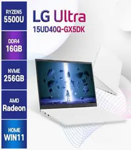 무선마우스 증정 LG전자 울트라PC 15UD40Q-GX5DK 15인치 노트북, 화이트, GX5DK, 라이젠5, 256GB, 16GB, WIN11 Home