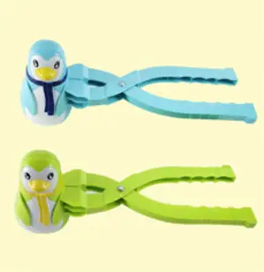 해피아이 눈 집게 2p 세트 스노우볼 메이커 대형 눈 오리 눈집게 몰랑이, 눈 오리(펭귄) 집게