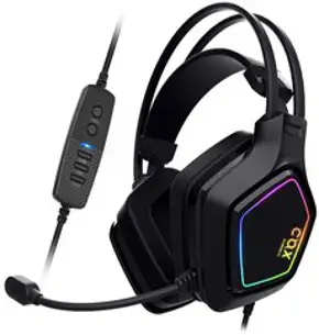 앱코 HACKER 가상 7.1 RGB 진동 노이즈 캔슬링 마이크 3D 초경량 게이밍 헤드셋, N550 ENC, 블랙