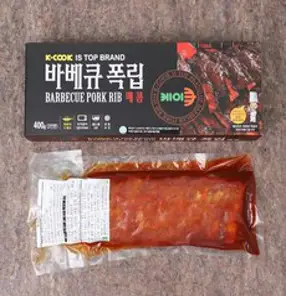[케이쿡] 바베큐 폭립 400g x 6팩, 6개
