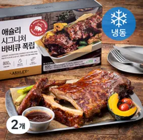 [케이쿡] 매콤바베큐 폭립 400g x 3팩, 3개