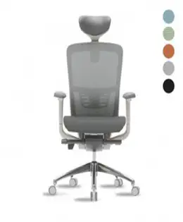 [코아스]에르체 메쉬의자 헤드 (그레이) OSCH0800HAA, 등판 그린+좌방석 패브릭