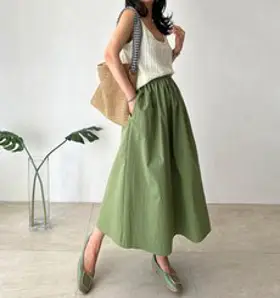 형제상회 면 집시 에스닉 고무줄 치마 빅사이즈 홈웨어 엄마 할머니 병원 실내복 캠핑 0049SS01