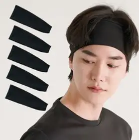 써머텍트 기능성 헤어밴드, 블랙, 2개