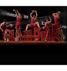 슬램덩크 피규어 차량 주차번호판 임시주차증 기본세트+매트, 1개, 검정매트