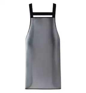 아이엠판다 우레탄 방수 앞치마 110cm, 반투명 블랙, 1개