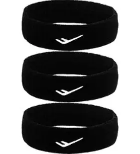 프로스펙스 스포츠 헤어밴드 3p, 블랙, 3개