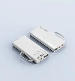 PYHO 보조 배터리 30000mah 대용량 66W 고속 충전 솔리드 보조 배터리, 흰색