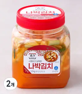 종가 담백한 나박김치, 1.2kg, 2개