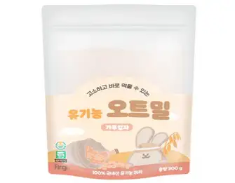 퍼기 유아용 이유식용 유기농 세척 오트밀 가루입자, 300g, 1개