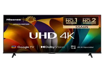 HISENSE 4K UHD LED 스마트TV 55A6N, 139cm(55인치), 스탠드형, 방문설치