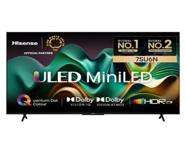 HISENSE 4K ULED Mini LED 스마트TV, 190cm(75인치), 75U6N, 벽걸이형, 방문설치