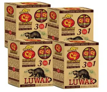 C7 베트남 루왁 LUWAK 위즐 인스턴트 커피 COFFEE, 4세트, 18개입, 17g