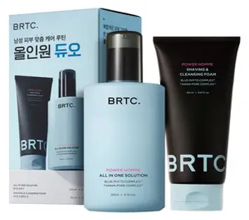 비알티씨 파워 옴므 듀오 올인원 200ml + 클렌징 폼 150ml 세트, 350ml, 1개