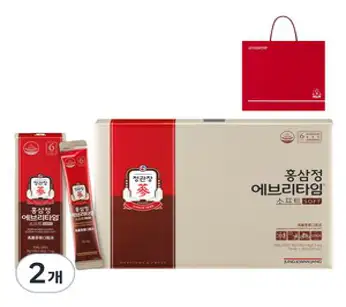 정관장 에브리타임 홍삼정소프트+쇼핑백, 200ml, 2개