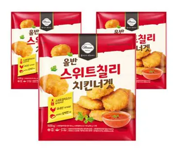 신세계푸드 올반 스위트칠리 치킨너겟 400g + 소스A 100g, 3세트, 500g