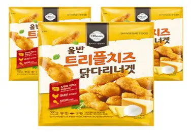 신세계푸드 올반 트리플치즈 닭다리너겟, 3개, 500g